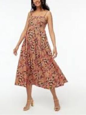 J. Crew Floral Tie-Back Maxi Dress